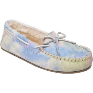 Women's Tie Dye Carrie Faux Fur Leather Fabric Slippers Multi Color Boot Shoes